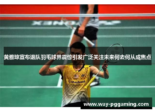 黄雅琼宣布退队羽毛球界震惊引发广泛关注未来何去何从成焦点